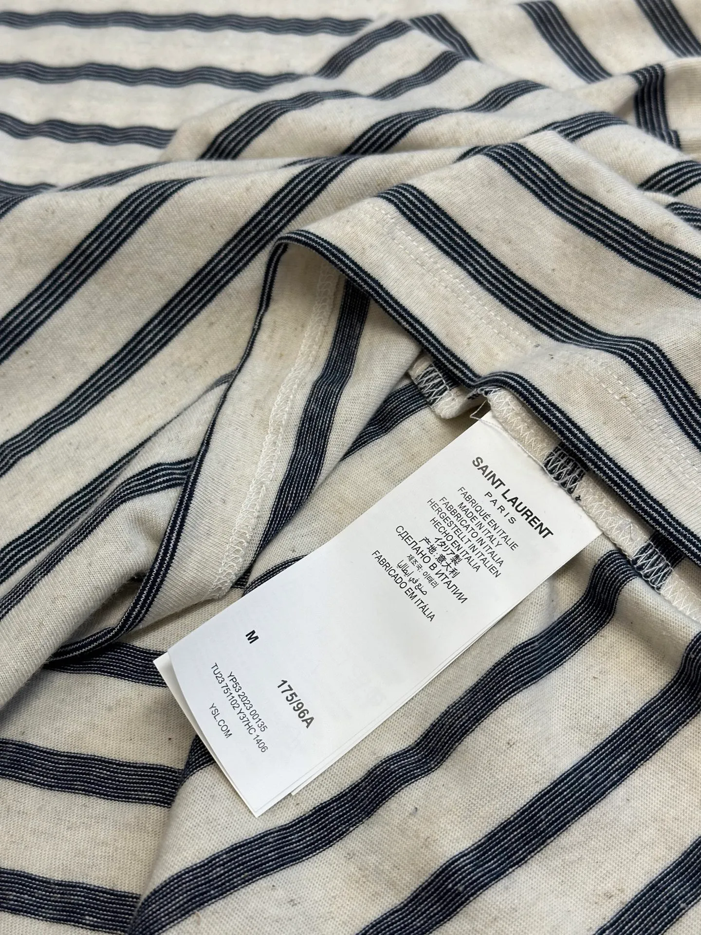 Saint Laurent ， Cream White， 。 YSL ， 。 ， ， YSL size：s m l xl